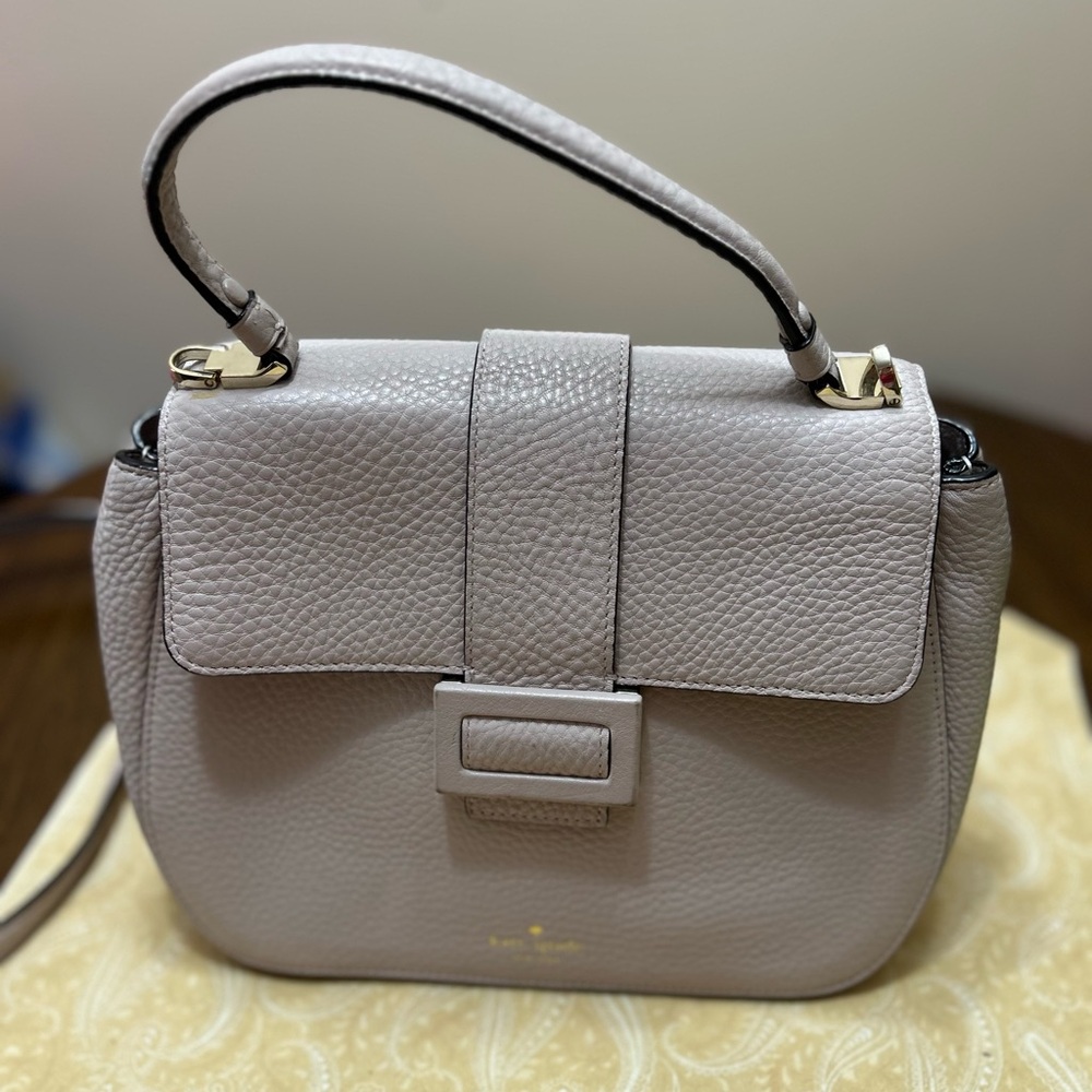 kate spade Pebbled Leather Top-Handle Shoulder Bag in ballet slipper pink❤️